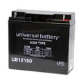 Upg Sealed Lead Acid Battery, 12 V, 18Ah, UB12180, T4 Tab Terminal, AGM Type D5745